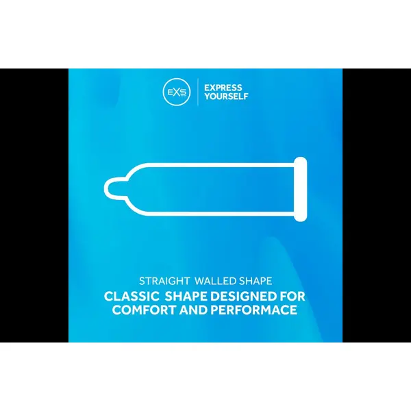 Packet of 3 EXS Nano Thin Condoms in box