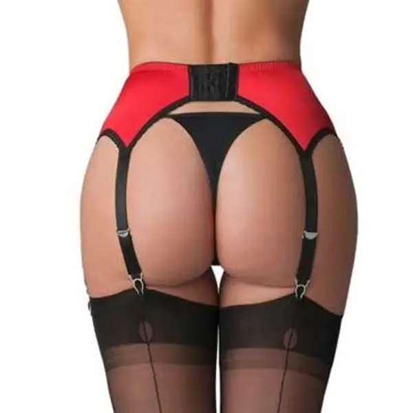 Contrast Panel Suspender belt – Six Drops