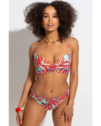 Free Spirit Frill Waist Bikini Brief - Aqua Palm
