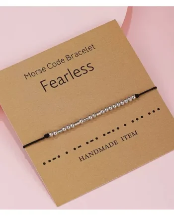 Fearless – Morse Code Bracelet