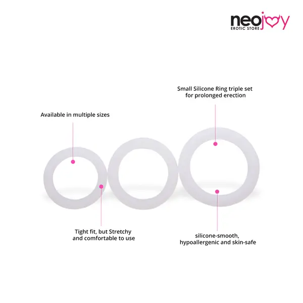 Neojoy 3-pack Cock Rings (Small)