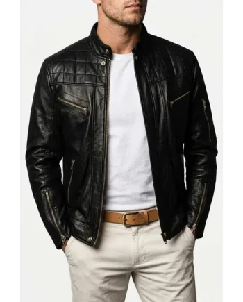 Men's Leather Fashion Jacket Goat Skin Soft Supple JC22 RIDSEN