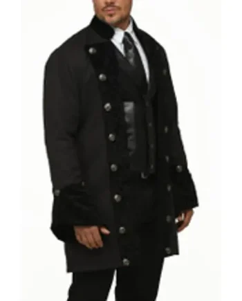 Victorian Black Cotton Men's Jacket