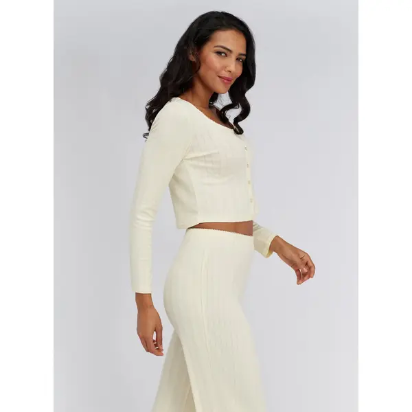 Pointelle cardigan
