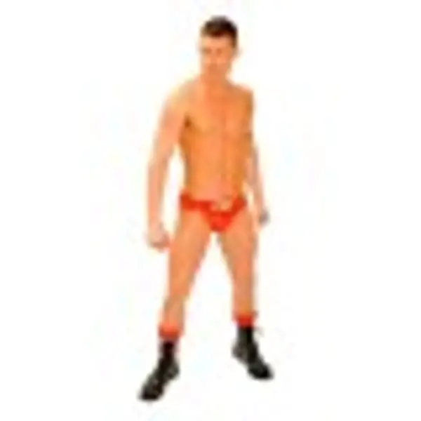 Fist Rubber Jock • Red • Front Logo