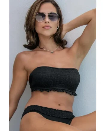 Free Spirit Strapless Underwired Bikini Top - Black