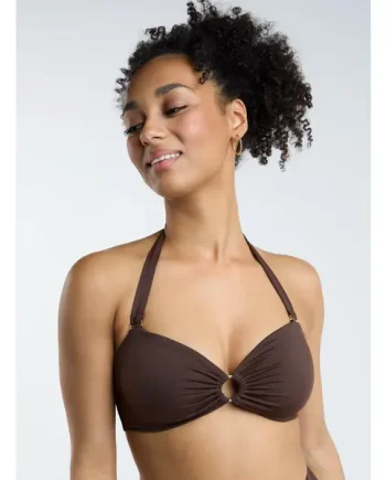 Rhodes stitch bandeau bikini top