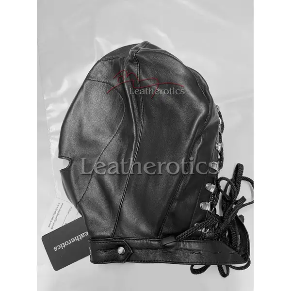 Bondage Soft Leather Hood M4