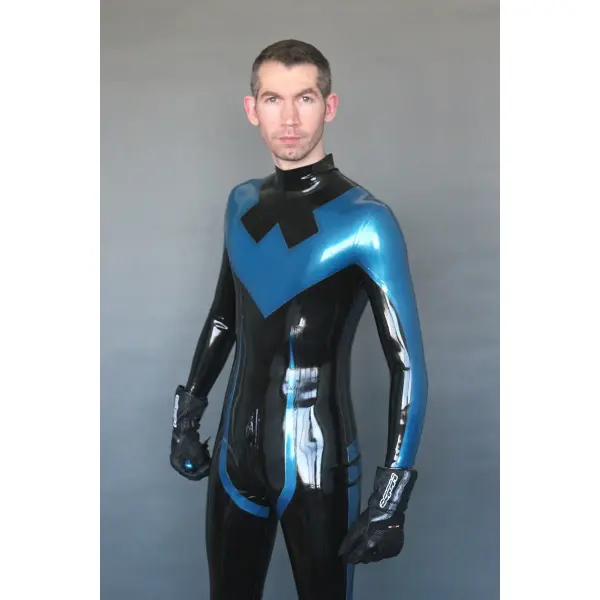 Latex Mens Nightwinger Back Zipper Catsuit