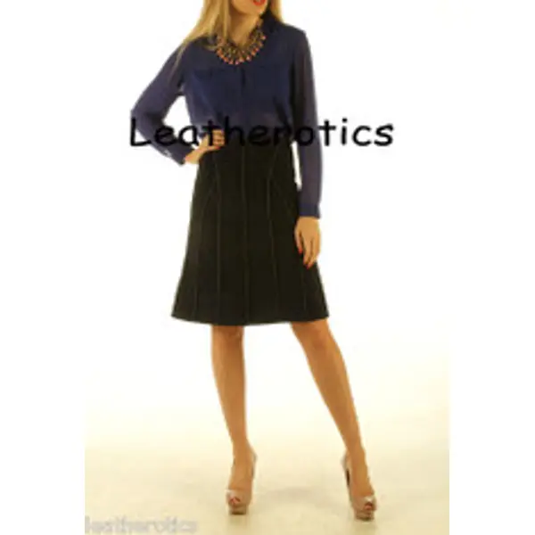 Suede Brown Leather Skirt
