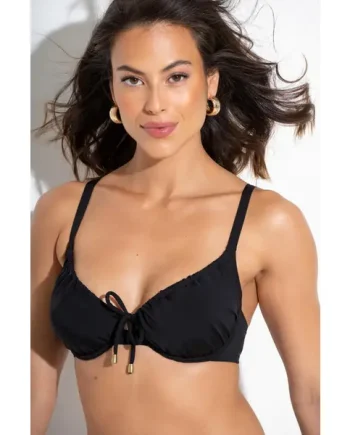 Santa Cruz Underwired Non Padded Adjustable Bikini Top - Black