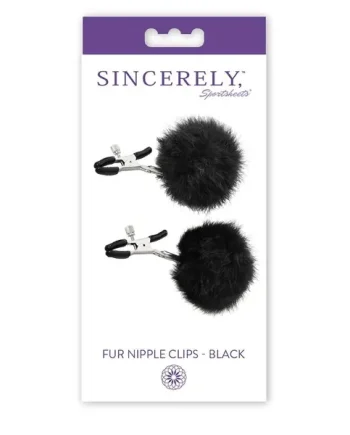 Sincerely Fur Nipple Clips – Black