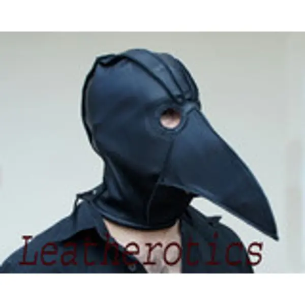 Leather Bunny Lockable Mask Hood