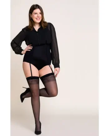 Gabriella Katia Plus Stockings 167 Hold Ups Black