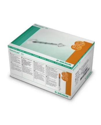 0.5ml BBraun Omnican 30G Fixed Needle Insulin Syringe (12mm Needle) U-100