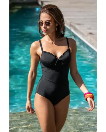 Splash Padded Underwired Control Swimsuit - Black