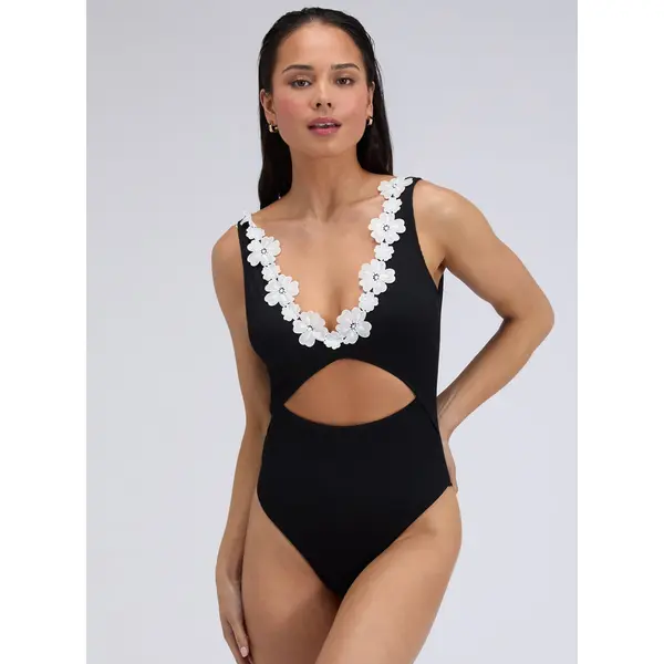 Mykonos ribbed flower swimsuit