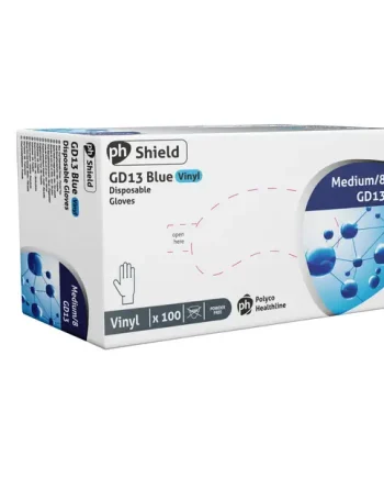 Shield Blue Powder Free Vinyl Gloves Box of 100