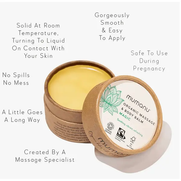 Mumanu Organic & Fairtrade Massage & Body Balm – Magic