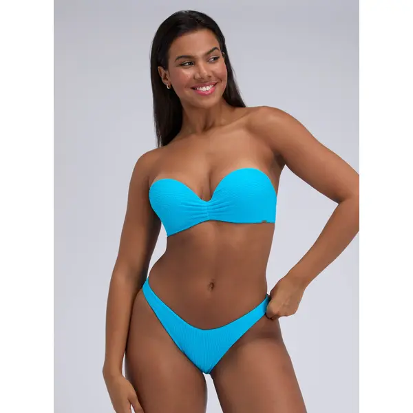 Honolulu strapless crinkle bikini top