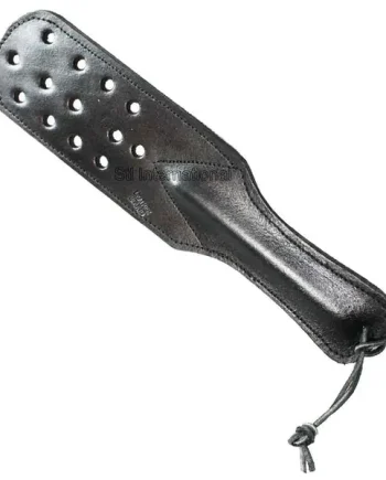 Leather Spanking Paddle With Holes Batman Style