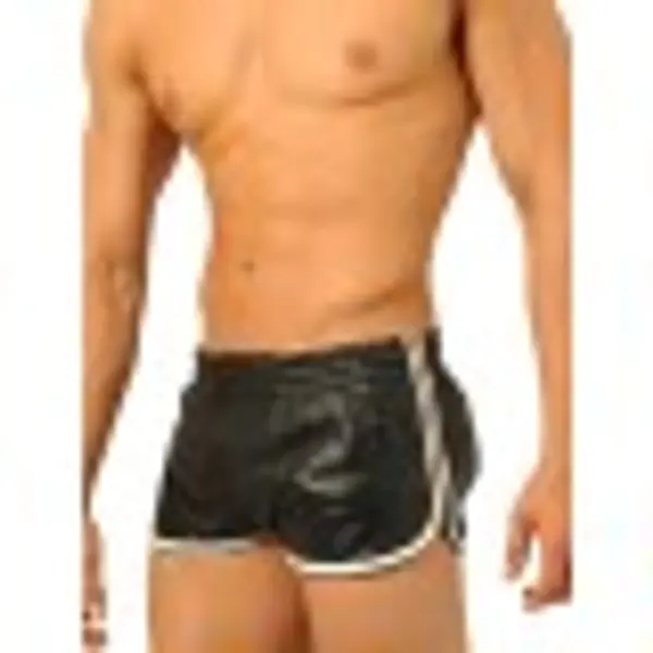 Fist Leather Shorts • Black - White