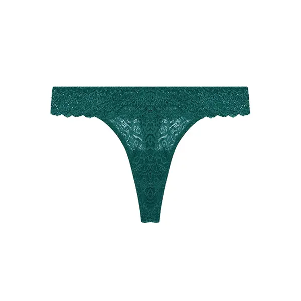 Wolf And Whistle Ariana Teal Everyday Lace Thong