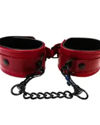 Rouge Garments Leather Croc Print Ankle Cuffs