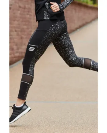 Energy React Mesh Panel Legging - Black/Silver
