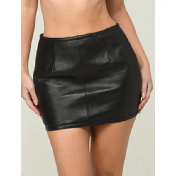 Soft Leather Spanking Skirt