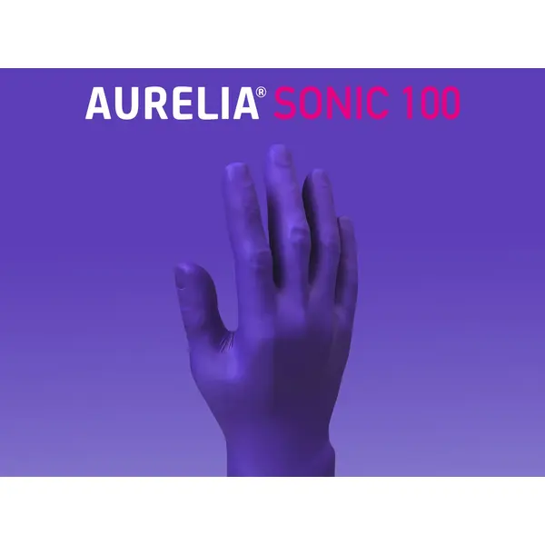 Aurelia Sonic Blue nitrile Gloves Box of 100