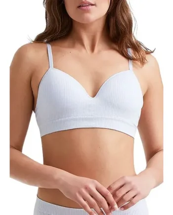 Ambra Organic Cotton Rib Longline Bra