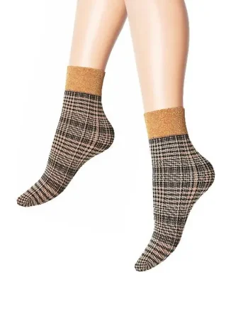 Jonathan Aston Two Tone Plaid Anklet