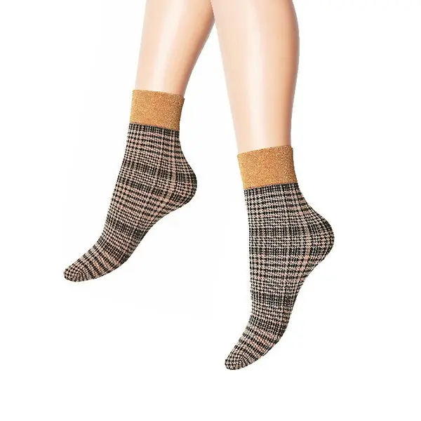 Jonathan Aston Two Tone Plaid Anklet
