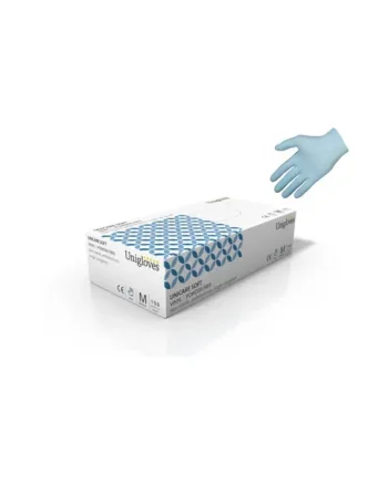 Unigloves Unicare Soft Blue Vinyl (EN455) Gloves