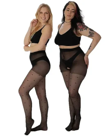 Pamela Mann Sheer Heart Crotchless Tights