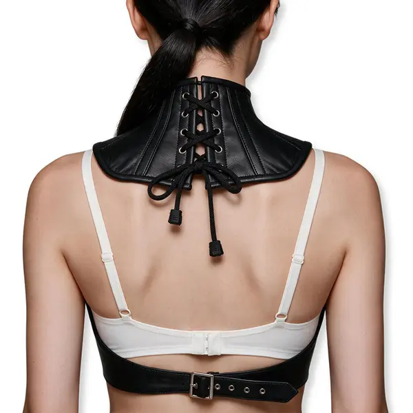 Leather Neck Corset Harness