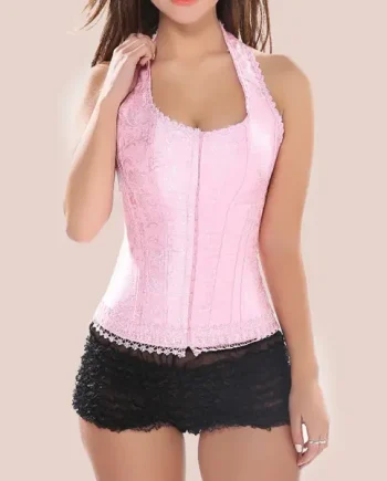 Powder pink corset bustier