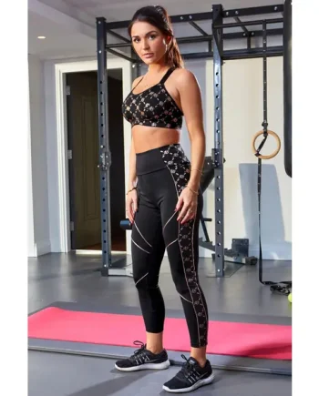 Energy Pulse Panelled Legging - Black/Gold