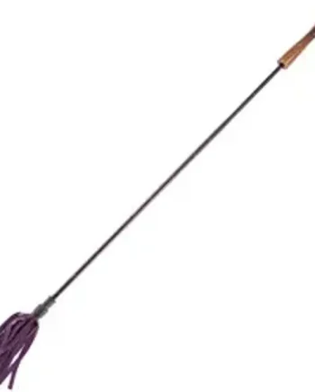 Rouge Garments Riding Crop With Wooden Handle Purple