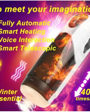Automatic Telescopic Male Masturbator Sucking Heating Masturbation Cup Interactive Voice