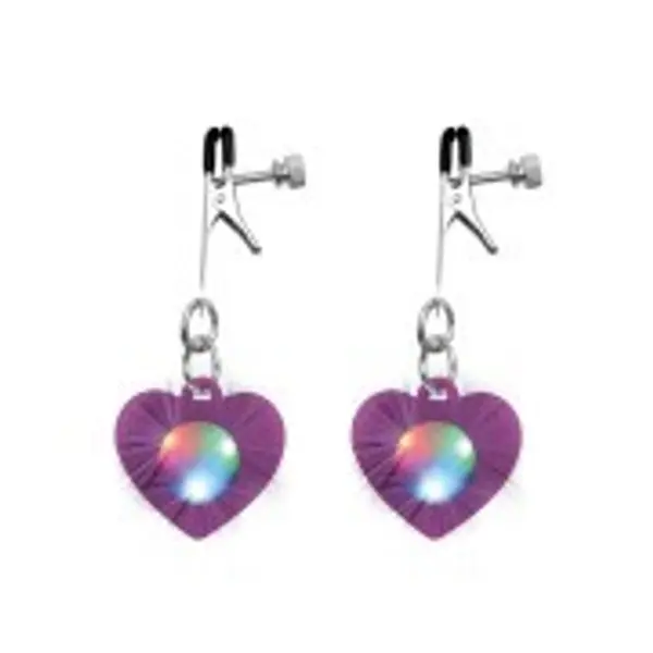 Charmed - Heart Adjustable Nipple Clamps with LED Lights £62.99 Code: AG793