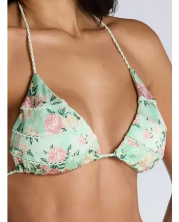 Lucca floral triangle bikini top