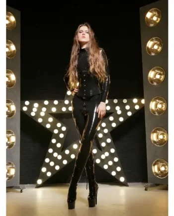 Black Sleek Latex Catsuit with High Gloss Finish