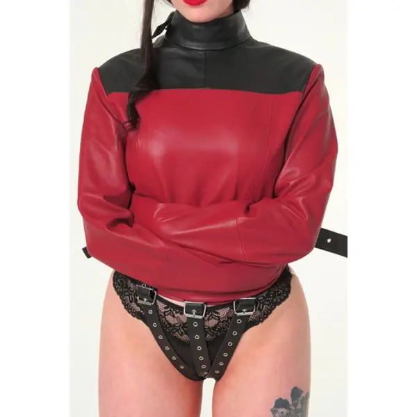 Full Grain Leather Bondage Straitjacket Body Binder