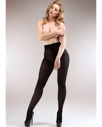 Miss Naughty 100 Denier Blackout Crotchless Tights