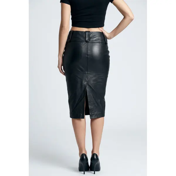 Real Leather Skirt Long Tall Leadies Pencil Skirt Tight Fit 1304