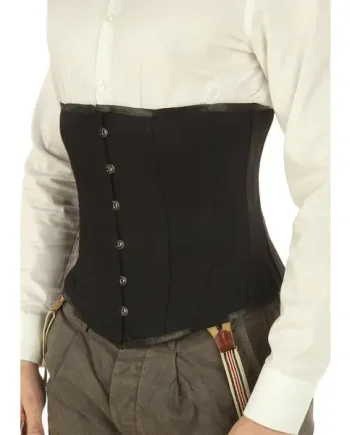Men's Black Cotton Corset – Underbust