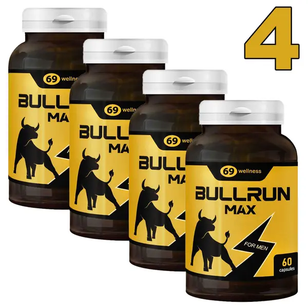 4 x BULLRUN sexual stimulant for men
