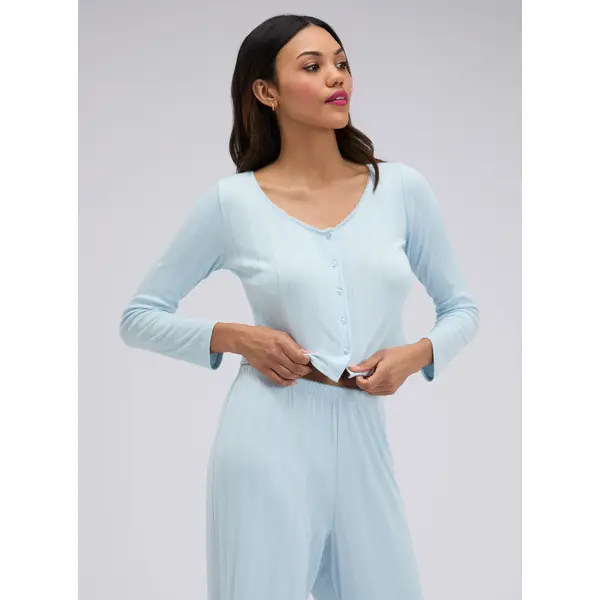 Pointelle cardigan